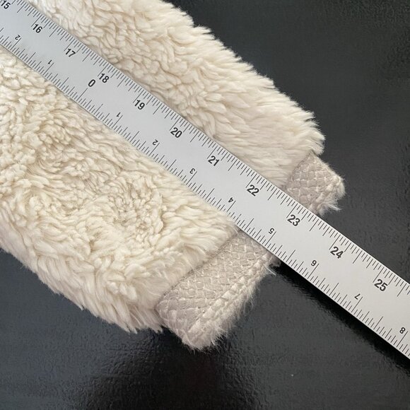 Anthropologie Akemi + Kin Teddy Sherpa Pullover L Cozy Winter Cabincore Hooded - Picture 13 of 14